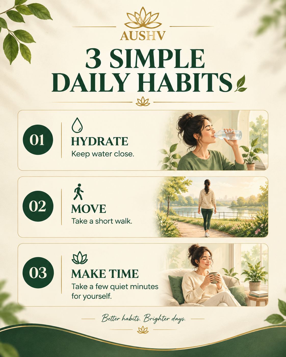 Mindful evening quiet time